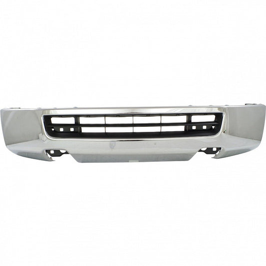 Bumper Face Bar Front Chrome Without Fog Lamps Steel For Nissan - NI1002145