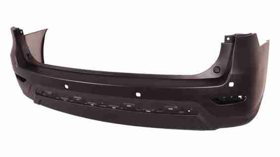 Bumper Rear Partial Primed Black With Sensor Hole Without Hitch Hole For Nissan - NI1100290