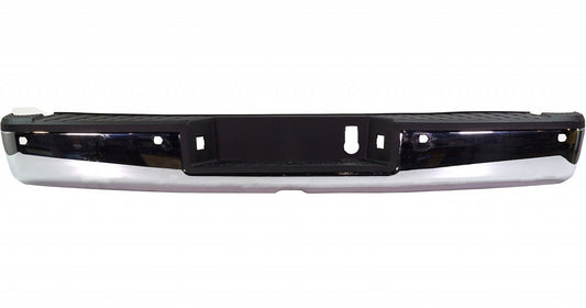 Bumper Rear Assy Chrome With Bar/Pad With Trailer Plug Cutout / Park Assist Sensor Capa For Nissan - NI1103134C