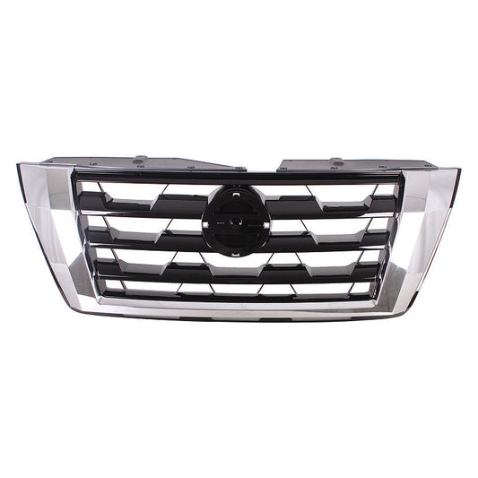 Grille Front Ptd Black With Chrome Frontame Use Without Camera For Nissan - NI1200326