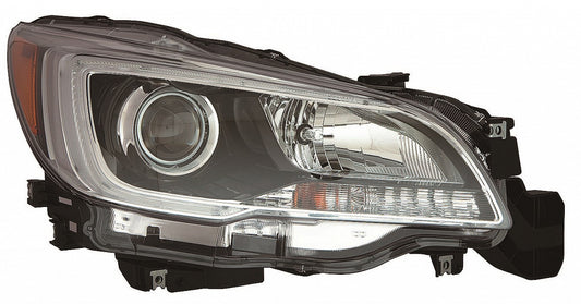 Head Lamp Passenger Side Halogen With Black Bezel/Chrome Trim 3.6L Capa For Subaru - SU2503149C