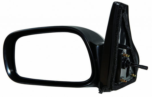 Door Mirror Driver Side Manual Non-Foldaway Gloss Black Ptm For Toyota - TO1320206