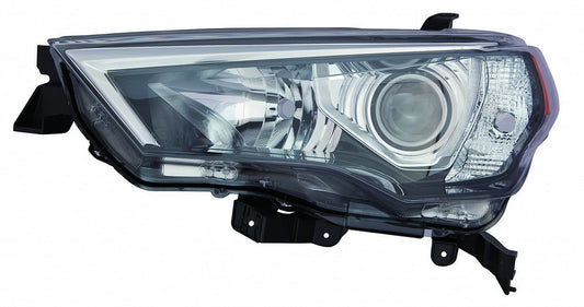 Head Lamp Driver Side Halogen With Chrome Trim/Black Bezel Capa For Toyota - TO2518150C