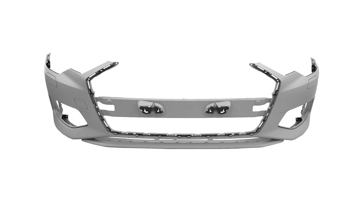 Bumper Front Primed S-Line With Tow Hook/Head Lamp Washer/Park Sensors For Audi - AU1000294