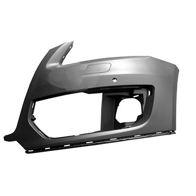 Bumper Front Passenger Side With Sensor Hole Primed-Black Without S-Line Pkg For Audi - AU1017101