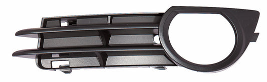 Grille Lower Driver Side With Fog Lamp Hole Matte-Black Without Sport For Audi - AU1038103