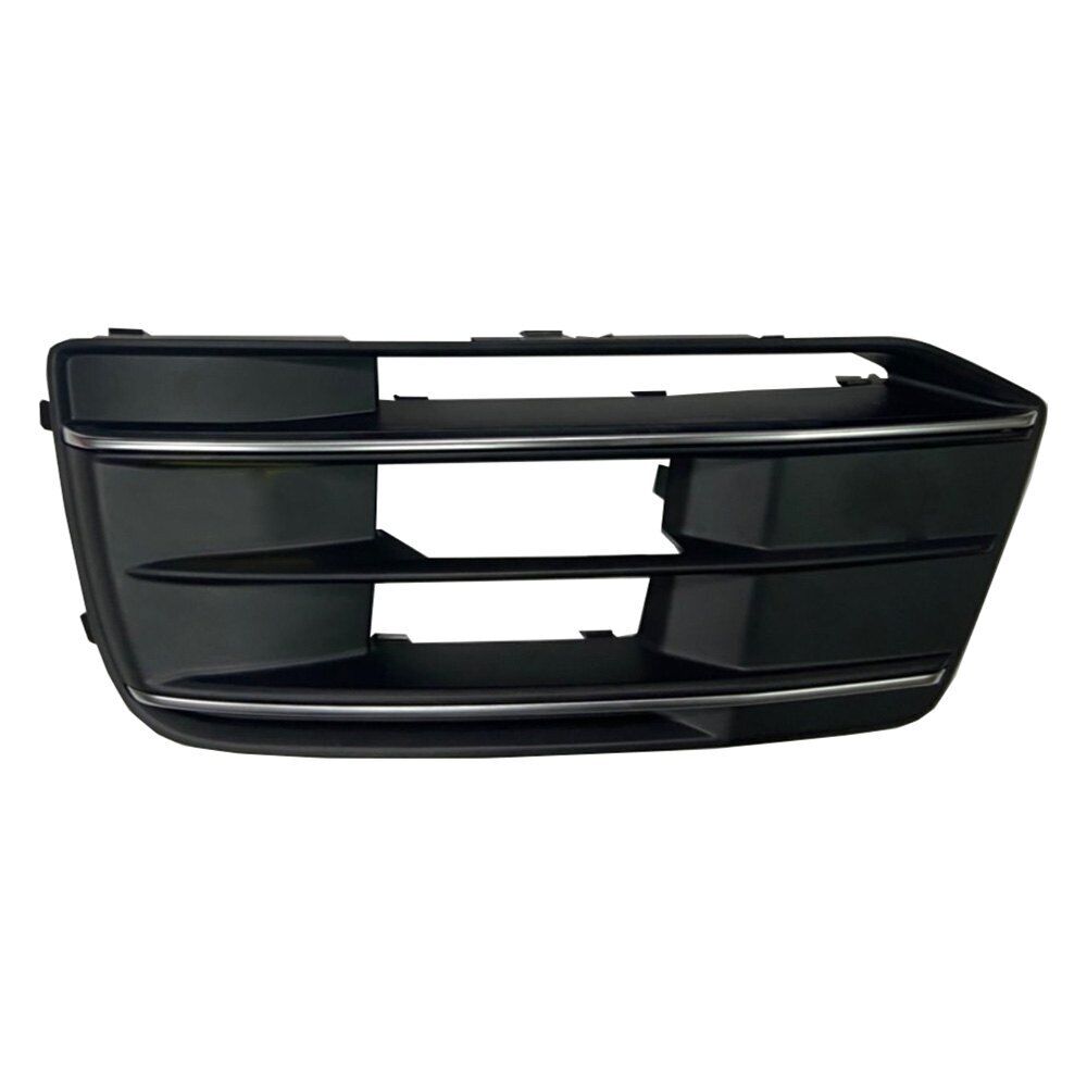 Grille Front Driver Side Textured Matte Black With Chrome Trim Without Adaptive Cruise For Audi - AU1038147