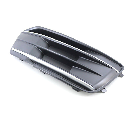 Grille Front Passenger Side Textured/Matte Black With Chrome Trim Without Adaptive Cruise For Audi - AU1039146