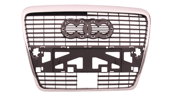 Grille Slv-Black With Chrome Frontame With Hole For Audi - AU1200130