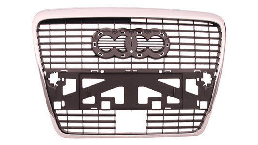 Grille Slv-Black With Chrome Frontame With Hole For Audi - AU1200130
