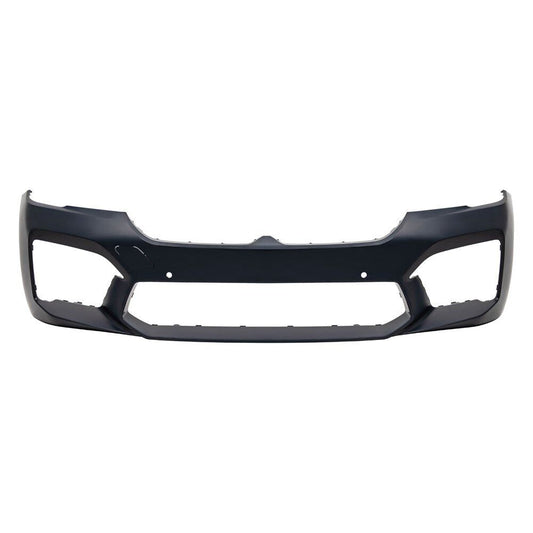 Bumper Front Primed Ptm With Tow Hook/4 Park Sensor Without Head Lamp Washer For Bmw - BM1000540