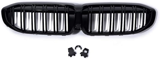 Grille Bright Black With Chrome Frontame Use With Camera/Luxury Line Without M-Pkg For Bmw - BM1200303