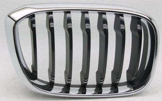 Grille Passenger Side Matte Black With Chrome Frontame Without M-Pkg Base Model For Bmw - BM1200305