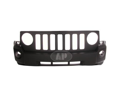 Bumper Front Primed Without Chrome Without Tow With Fog Lamp Hole For Jeep - CH1000893