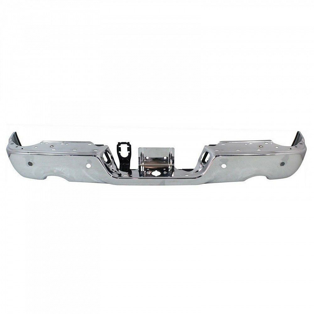 Bumper Face Bar Rear With Sensor With Dual Exhaust Chrome Finish Capa For Ram - CH1102365C