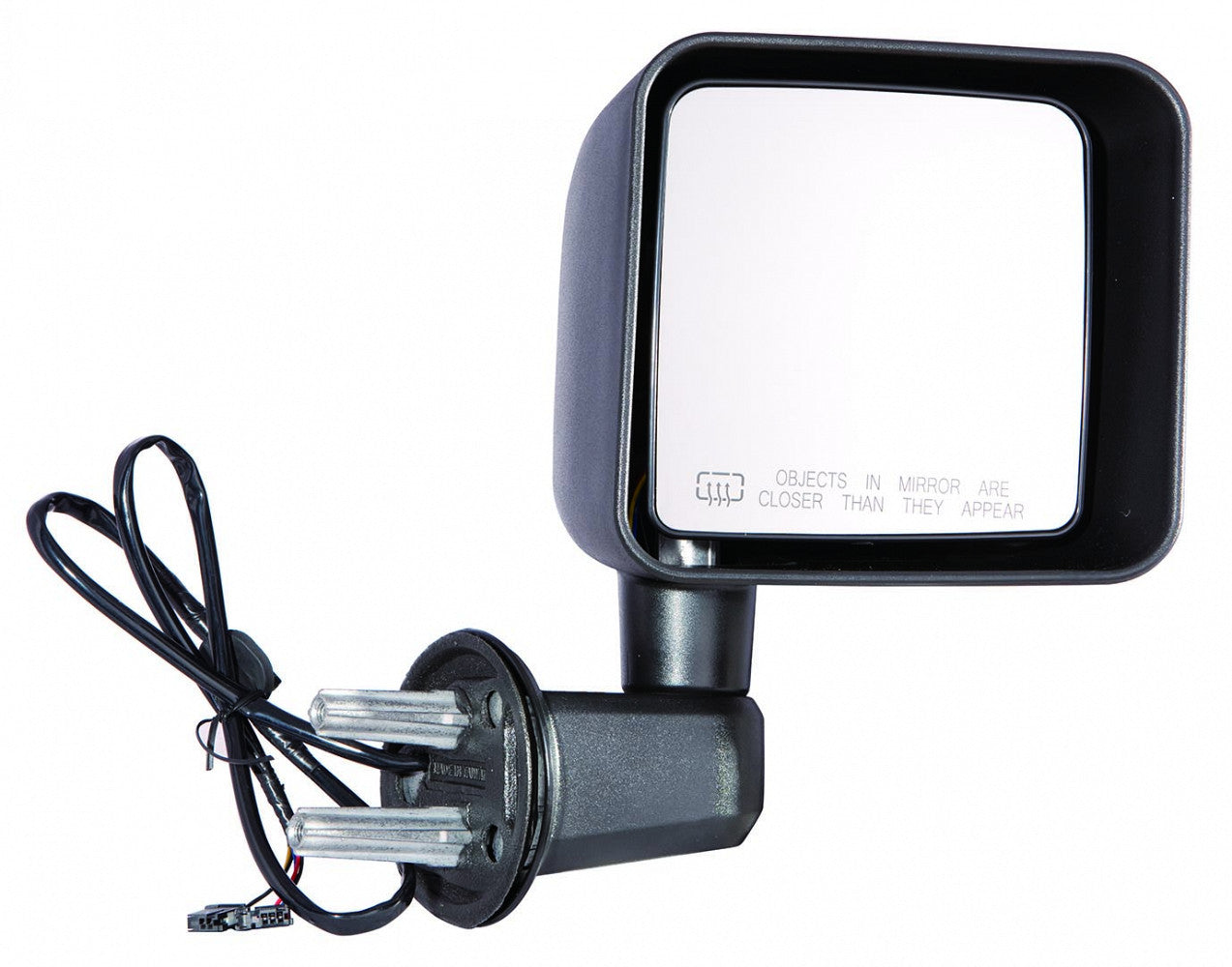 Door Mirror Passenger Side Power Heated Non Foldable Textured Black For Jeep - CH1321390