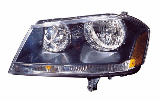 Head Lamp Driver Side Rt Model (Black Bezel) Capa For Dodge - CH2502194C