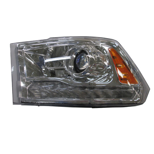 Head Lamp Driver Side Halogen Projector Chrome Bezel Capareturn Restricted - Final Sale - No Warranty Coverage For Ram - CH2502290C