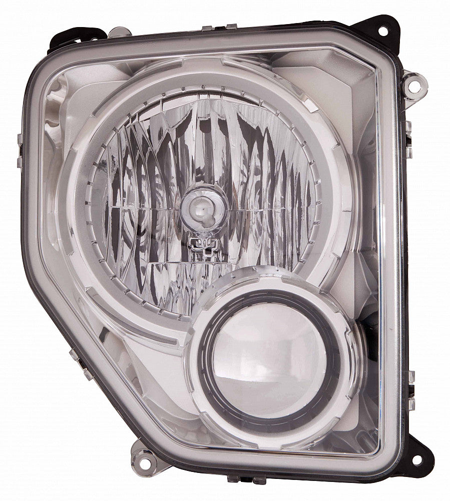 Head Lamp Passenger Side Chrome Bezel Without Fog Lamp Round Bulb Shield High Quality For Jeep - ch2503234