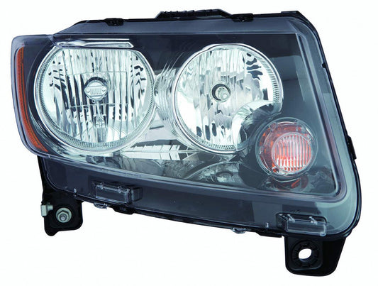 Head Lamp Passenger Side Halogen Black Bezel High Quality For Jeep - ch2503246