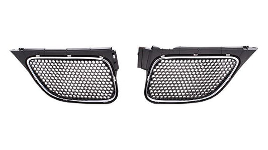 Grille Driver Side Upper Matte-Dark Gray With Chrome Mldg For Pontiac - GM1200652