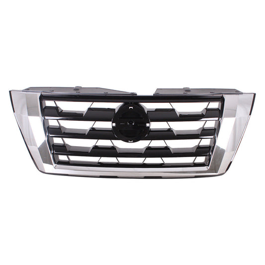 Grille Front Ptd Black With Chrome Frontame Use With Camera For Nissan - NI1200327
